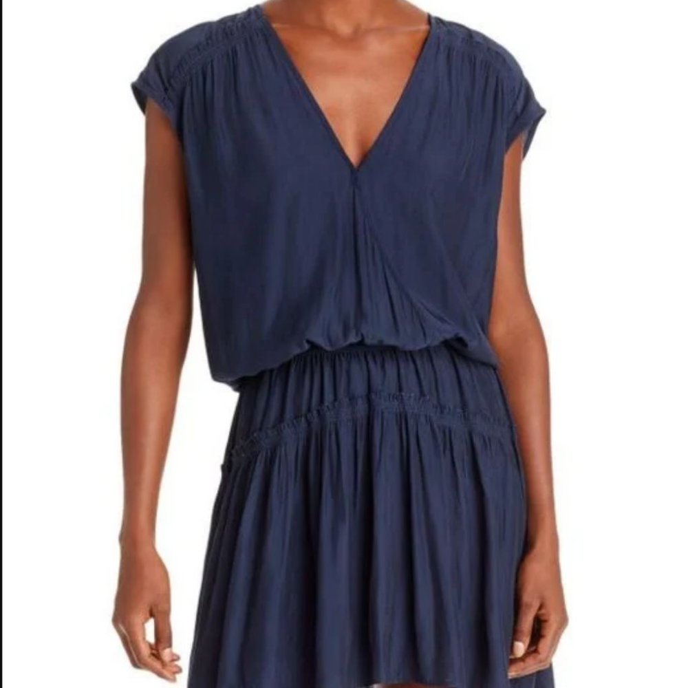 Ramy Brook V Neck Dark Navy Dress